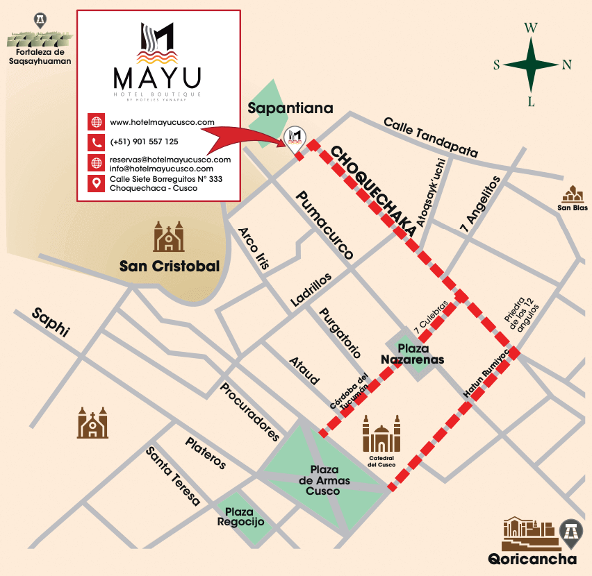Abba Mayu Hotel location - Cusco